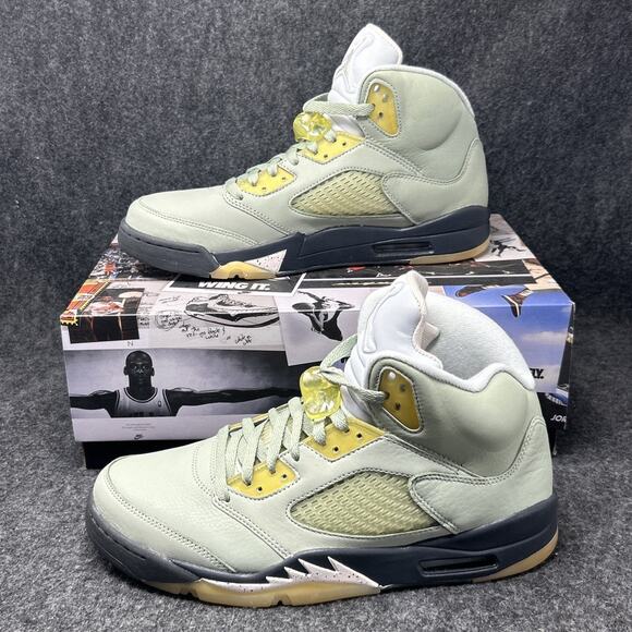 Air Jordan 5 Retro Sneakers Men’s Size 10 DC7501‑300 Jade Horizon Yellow Tint main image 10